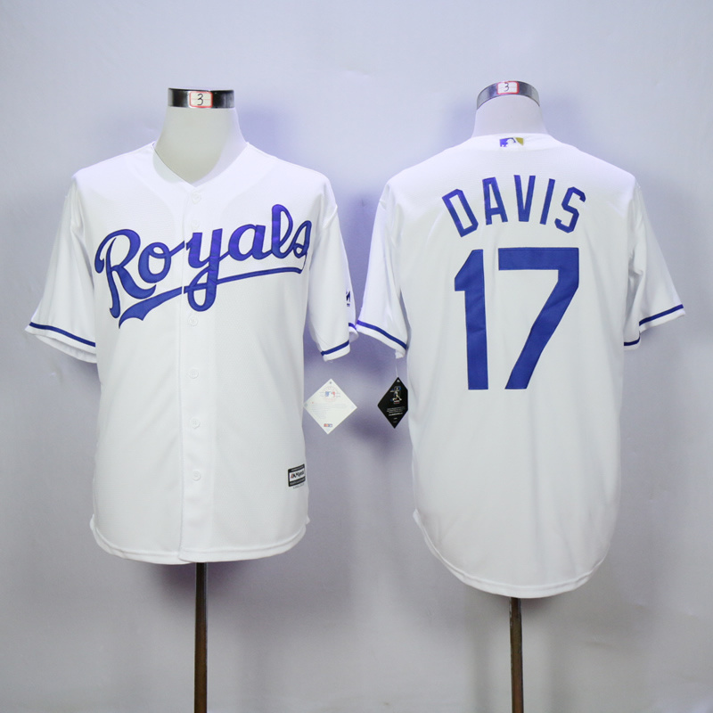Men Kansas City Royals #17 Davis White MLB Jerseys->kansas city royals->MLB Jersey